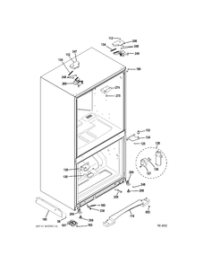CASE PARTS Diagram and Parts List for PFSF0MZFWW  General Electric Refrigerator