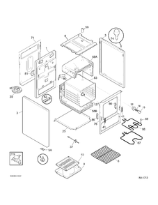 BODY Diagram and Parts List for MRMF2200KM1  General Electric Range