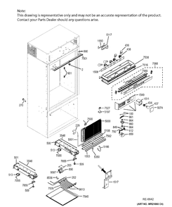 CONTROLS & COMPONENTS Diagram and Parts List for ZIC360NXDLH  General Electric Refrigerator