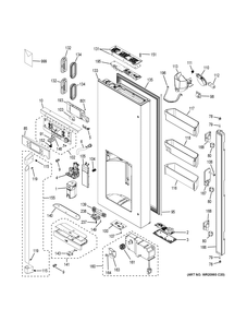 DISPENSER DOOR Diagram and Parts List for CFE28UELCDS  General Electric Refrigerator