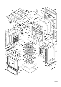 BODY PARTS Diagram and Parts List for PCB910SF1SS  General Electric Range