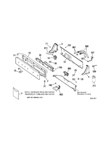 CONTROL PANEL Diagram and Parts List for 57491D0WW  General Electric Washer