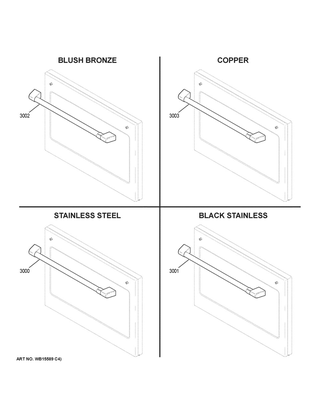 Cafe Customization Diagram and Parts List for CTS90DP4M1W2  General Electric Wall Oven
