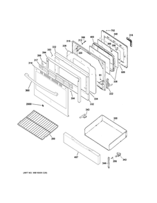 DOOR & DRAWER PARTS Diagram and Parts List for JB255GJ3SA  General Electric Range