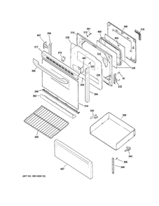 DOOR & DRAWER PARTS Diagram and Parts List for RB720DH2WW  General Electric Range