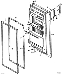 REFRIGERATOR DOOR Diagram and Parts List for TAC10SMRWH  General Electric Refrigerator