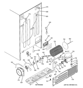 Machine Compartment Diagram and Parts List for PZS22MMKEHES  General Electric Refrigerator