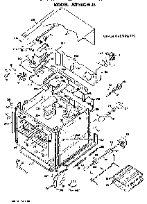 Upper Oven Diagram and Parts List for JKP38GJ5  General Electric Wall Oven