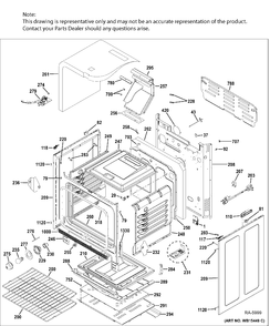 BODY PARTS Diagram and Parts List for JCGB660DEJ2WW  General Electric Range