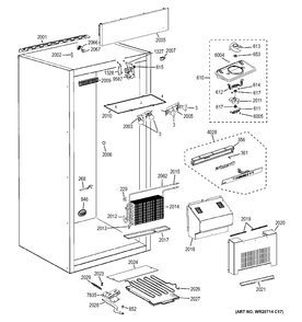 CABINET 1 Diagram and Parts List for ZIF360NHBLH  General Electric Freezer