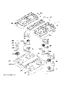 Cooktop Diagram and Parts List for ZGP304NT1SS  General Electric Range