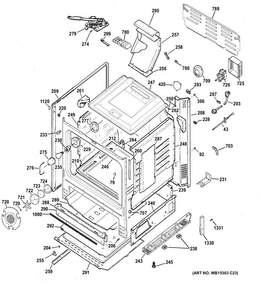 Body Parts Diagram and Parts List for JGB695SEF2SS  General Electric Range