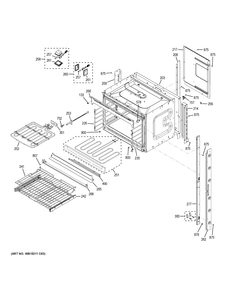 UPPER OVEN Diagram and Parts List for PK7500DF6WW  General Electric Wall Oven