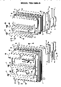 Doors Diagram and Parts List for TBX18AKBL  General Electric Refrigerator