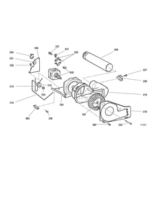 MOTOR Diagram and Parts List for GNSR465EBWW  General Electric Dryer