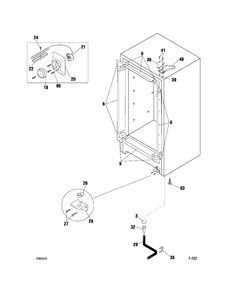 CABINET Diagram and Parts List for 87110-0  General Electric Freezer
