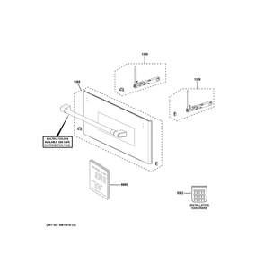 Door Parts 1 Diagram and Parts List for CSB913P2V1S1  General Electric Microwave