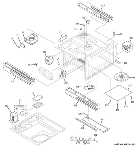 Oven Cavity Parts Diagram and Parts List for ZWL1126SJ1SS  General Electric Microwave