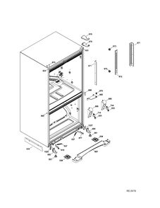 HINGE Diagram and Parts List for ADR20KSEARES  General Electric Refrigerator