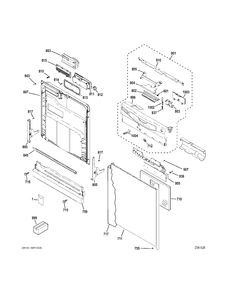 ESCUTCHEON-DOOR Diagram and Parts List for 4070110  General Electric Dishwasher