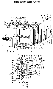Freezer Door Diagram and Parts List for TBX22RFC  General Electric Refrigerator
