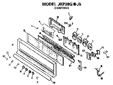 Control Diagram and Parts List for JKP38GJ5  General Electric Wall Oven