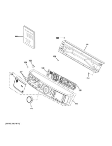 Controls And Backsplash Diagram and Parts List for GFD35ESSY0WW  General Electric Dryer