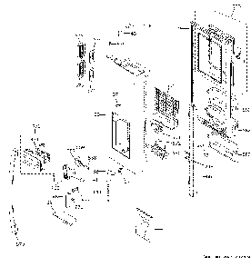 Dispenser Door Diagram and Parts List for GFE26JEMPFDS  General Electric Refrigerator