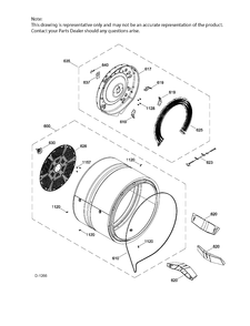 DRUM Diagram and Parts List for GTD42EAAJ2WW  General Electric Dryer