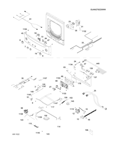 LID AND CONTROLS Diagram and Parts List for GUAN275ED0WW  General Electric Washer