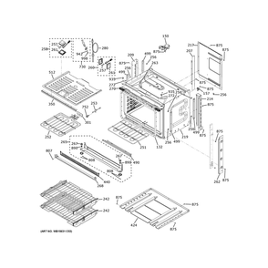 Body Parts Diagram and Parts List for CTS90FP2N4S1  General Electric Wall Oven