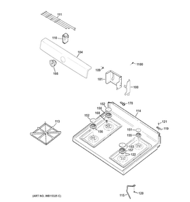Part Location Diagram of WB07X20657 GE END SUPPORT