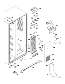 FZ SECTION Diagram and Parts List for MSR23IETAWW  General Electric Refrigerator
