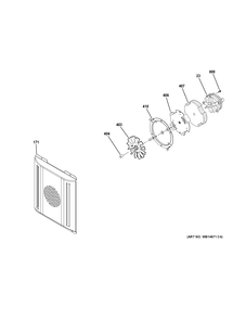 SMALL CONVECTION FAN Diagram and Parts List for ZGP486LRR4SS  General Electric Range