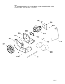 Part Location Diagram of WW03F00536 GE BOARD CONTROL Assembly