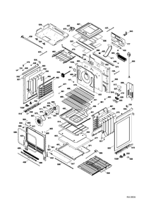 BODY Diagram and Parts List for PCS940DF1WW  General Electric Range