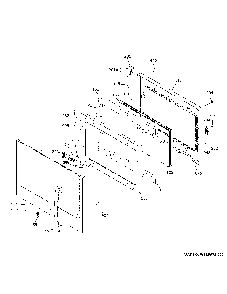 Lower Door Diagram and Parts List for PTD700LSN2SS  General Electric Wall Oven