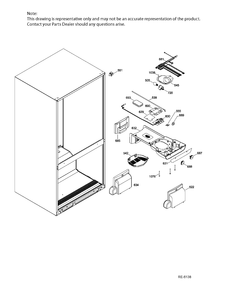 Part Location Diagram of WR01L00827 GE HINGE COVER