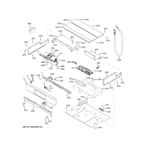 Control Panel Diagram and Parts List for CTS90FP2N4S1  General Electric Wall Oven