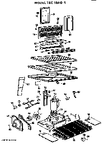 Unit Parts Diagram and Parts List for TBX18AGR  General Electric Refrigerator