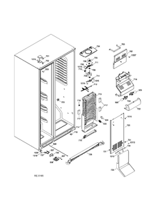 FUNCTIONAL PARTS FZ Diagram and Parts List for GSR23YBWKSS  General Electric Refrigerator