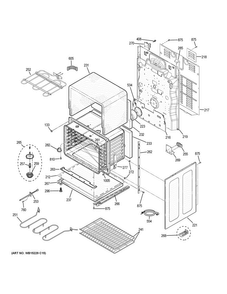 Lower Oven Diagram and Parts List for JCB865SJ2SS  General Electric Range