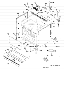 BODY PARTS Diagram and Parts List for ZGP304NR4SS  General Electric Range