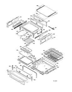 DRAWER PARTS Diagram and Parts List for PC2B930DET1BB  General Electric Range