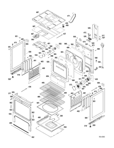 BODY PARTS Diagram and Parts List for JCBP79SP3SS  General Electric Range