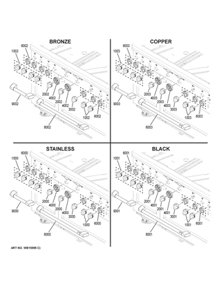 Part Location Diagram of WB15X31800 GE STAINLESS STEEL RANGE HANDLE 12