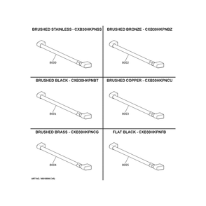 Cafe Customization Diagram and Parts List for CWB713P2V1S1  General Electric Microwave