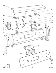 BACKGUARD Diagram and Parts List for GRSL3640ZCC-1  General Electric Range