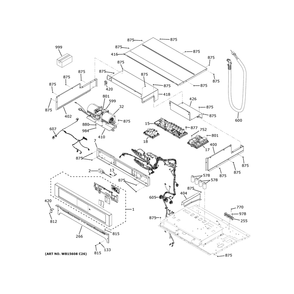 Control Panel Diagram and Parts List for ZTSX1DPSN4SS  General Electric Wall Oven