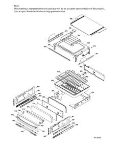DRAWER PARTS Diagram and Parts List for PCB980DF2WW  General Electric Range